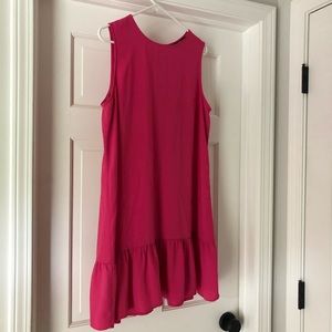 Deep pink halogen sleeveless dress.